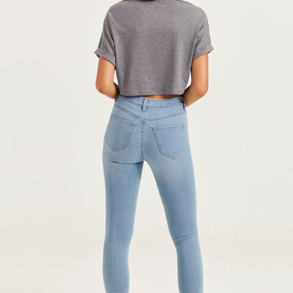 NWOT High Rise Jeggings Jeans Light Blue Denim - Picture 4 of 4